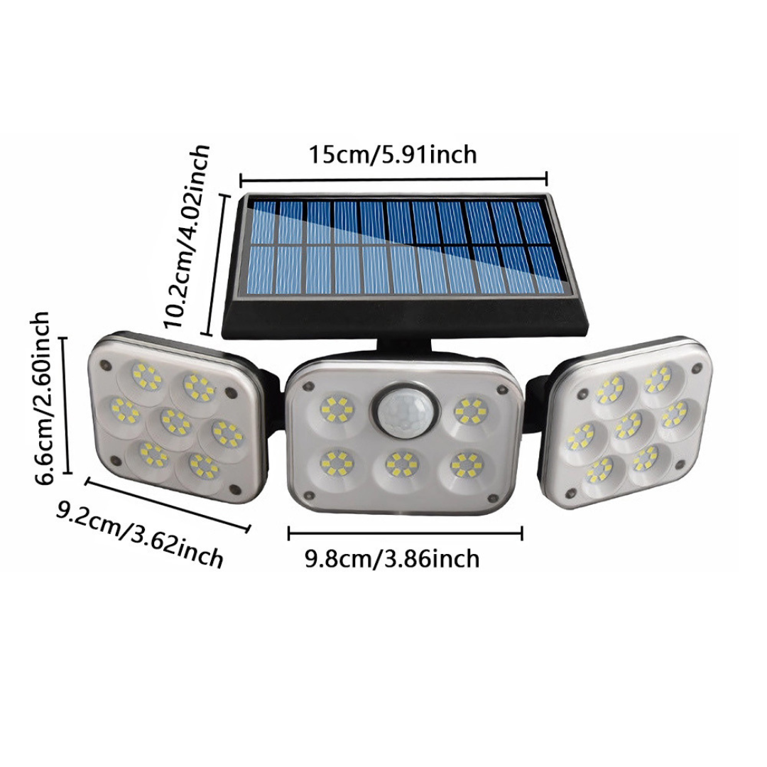 Lâmpada LED Solar Ajustável de Parede