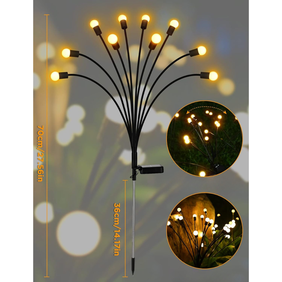 Pirilampos com 6 Luzes LED solares