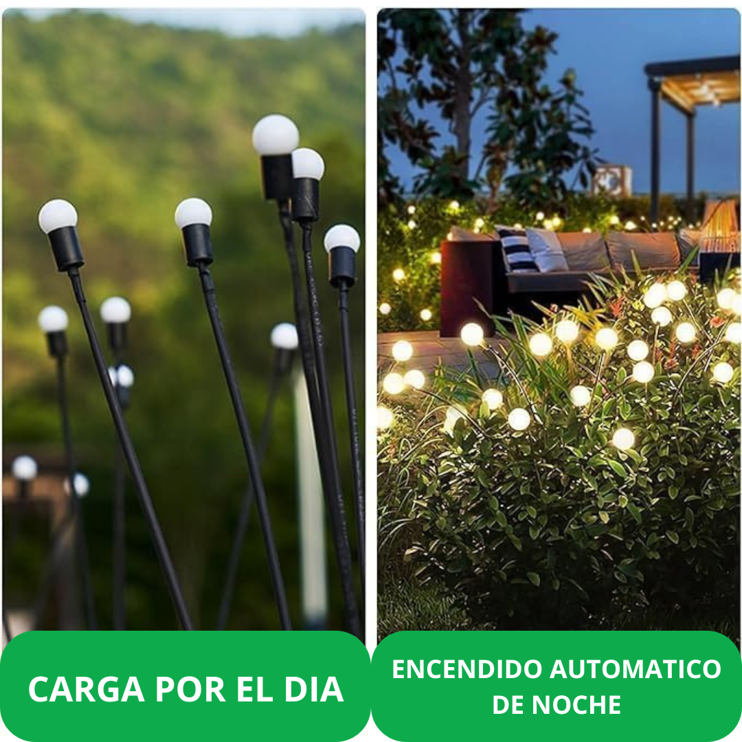 Pirilampos com 6 Luzes LED solares
