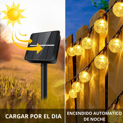 Guirlandas Solares com 50 LEDs (9 metros)