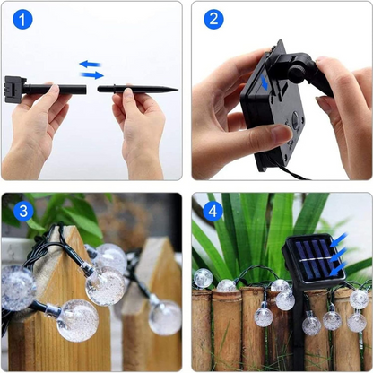 Guirlandas Solares com 50 LEDs (9 metros)