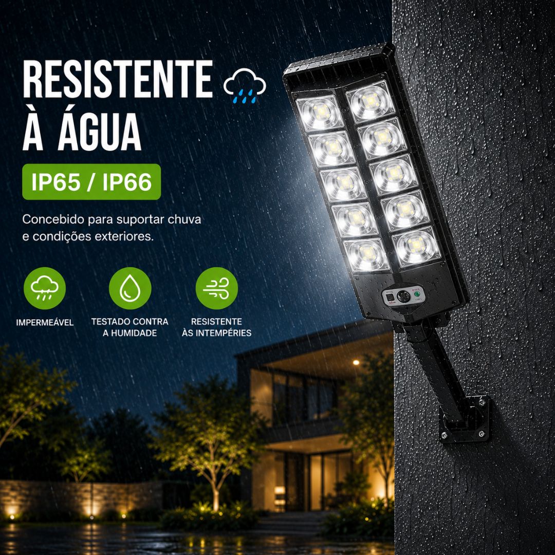 Projetor Solar 800W com Sensor de Movimento