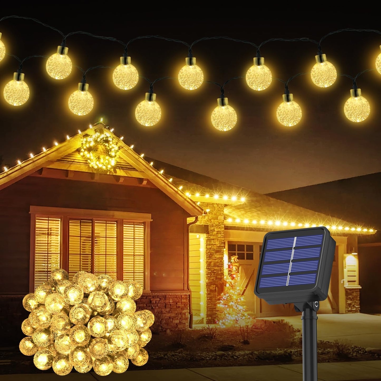 Guirlandas Solares com 50 LEDs (9 metros)