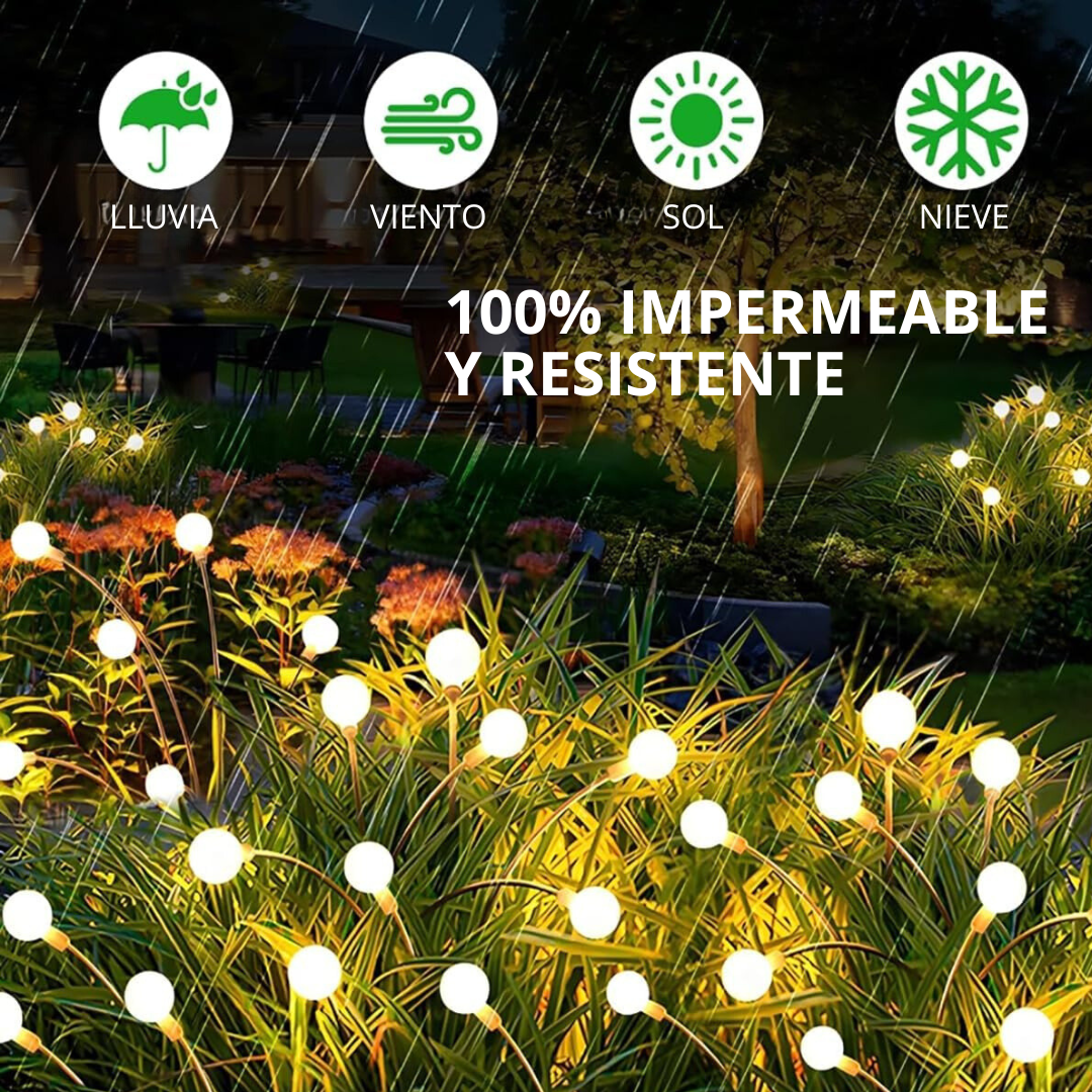 Pirilampos com 6 Luzes LED solares