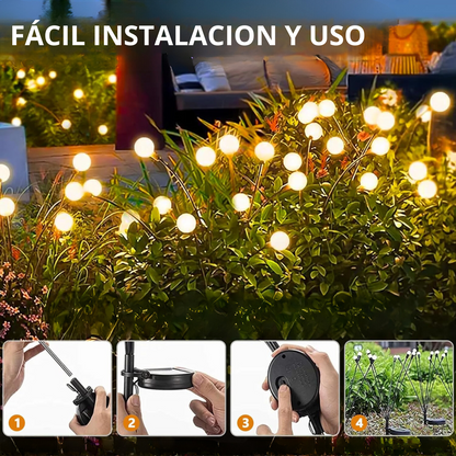 Pirilampos com 6 Luzes LED solares