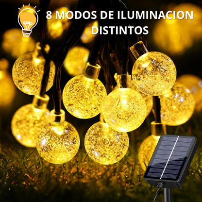 Guirlandas Solares com 50 LEDs (9 metros)